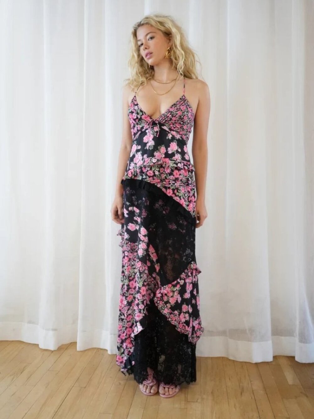 For Love and Lemons Rosalyn Maxi Dress